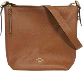 Coach Pre-owned Leather Shoulder Bag - Dames - Vintage Schoudertas - Bruin - ONE Size - Leer - Vintage