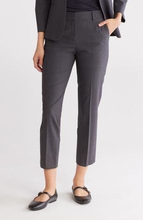 Theory Treeca Stretch Wool Pants in Charcoal Melange at Nordstrom Rack, Size 0