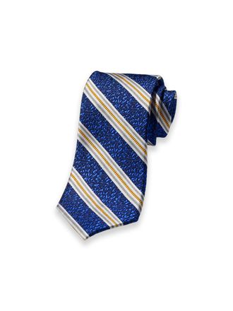 Paul Fredrick Stripe Woven Silk Tie