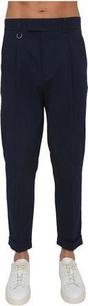 Paolo Pecora Pantalone Tessuto - Heren - Nette broeken - Blauw - L - Katoen - Broeken
