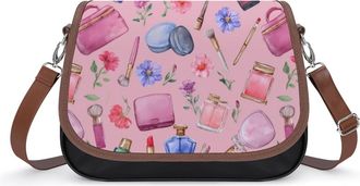 Generic Watercolor Make Up Small Womens Crossbody Bags Shoulder Handbag with Adjustable Strap for Travel