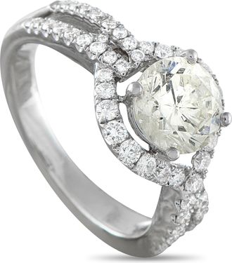 Luxury Bazaar 18K White Gold 2.09ct Diamond Ring MF44-031726