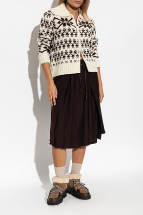 Moncler Wool Skirt, Womens, Brown