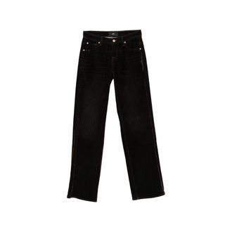 7 For All Mankind Velvet-effect Straight-leg Trousers