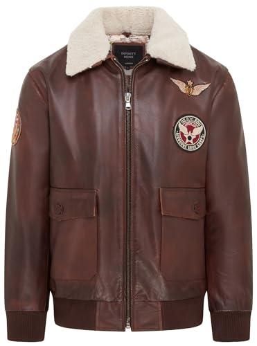 Veste D'aviateur En Cuir De Mouton B3 Vintage - Marque Infinity, Marron, Taille XS à 5XL, Neuve Avec étiquettes