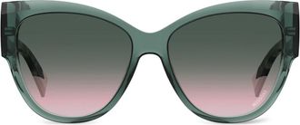 Missoni engraved logo sunglasses - women - Acetate - 57 - Green