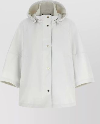 Moorer florida hooded jacket mid length sleeves