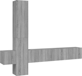 vidaXL Set De Muebles Para Tv 5 Pzas Madera Contrachapada Gris Sonoma Vidaxl