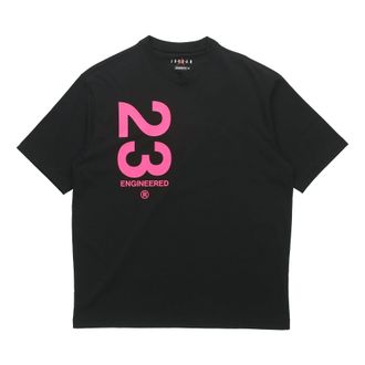 Air Jordan 23 EngineeRed Letter Printing Causual Sports Round Collar Male Black CZ4909-010