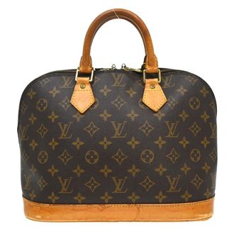 Louis Vuitton Alma Handbag Monogram Canvas Brown Canvas Handbag (Pre-Owned)