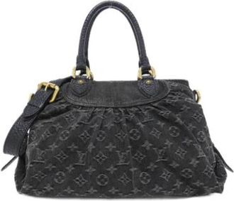 Louis Vuitton Pre-owned Vintage Denim Handbag - Dames - Vintage Handtas - Zwart - ONE Size - Denim - Vintage