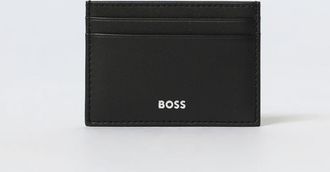HUGO BOSS Portacarte Randy Boss in pelle con logo