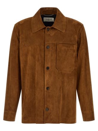 Saint Laurent Brown Lamb Leather Leather Mens Jacket