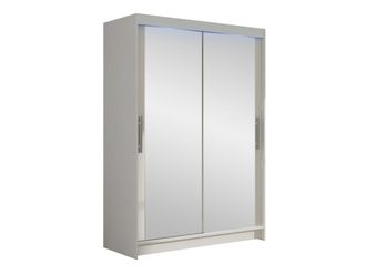Mirjan24 Mobilier1 - Armario Closico 129, Blanco, 200x120x58cm, Puertas De Armario: Correderas, N&uacute;mero De Estantes: 0, Led