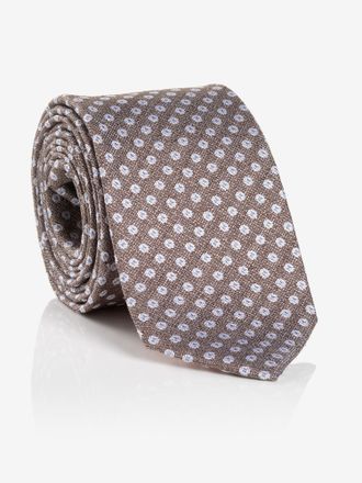 Monti Krawatte MONTI, Herren, braun, Seide, gemustert, Krawatten Krawatte, aus reiner Seide, Punkte-Muster, 6,5 cm breit