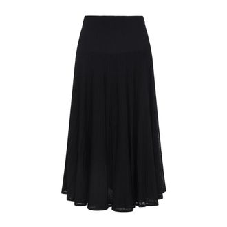 Ralph Lauren Midi Skirts, female, Black, Size: XS Celia Mid Long Skirt