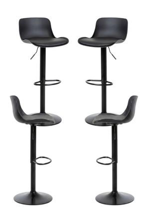 Regalos Miguel Packs Taburetes Cocina - Pack 4 Taburetes Delvo - Negro