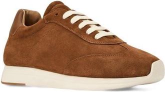 Aquatalia Rea Sneaker in Cognac Suede at Nordstrom, Size 10.5