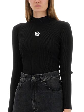 Kenzo Boke Flower Embroidery Sweater - Black