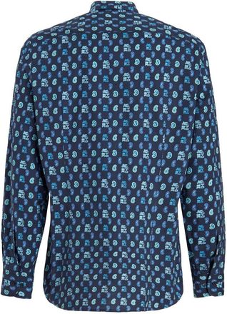 Etro patterned button-up shirt - men - Cotton/Viscose - 42 - Blue