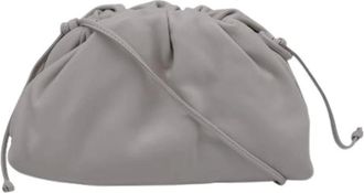 Bottega Veneta Pre-owned Clutches, female, Gray, Size: ONE SIZE Pre-owned Leather Pouch
