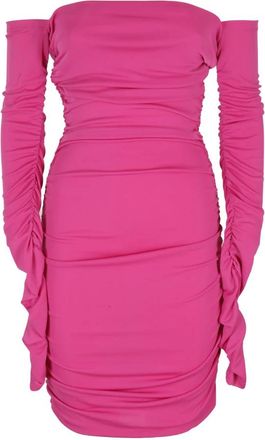 Andamane Mini Linnen Jurk - Dames - Feestkleedjes - Roze - S - Linnen - Kleedjes
