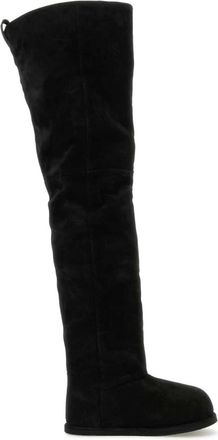 Amina Muaddi Heidi 15 Over-the-Knee Laars - Dames - Over de knie laarzen - Zwart - 38 EU - Su&egrave;de - Schoenen