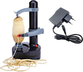 OEM Pelador El&eacute;ctrico De Patatas, Pelador Autom&aacute;tico De Frutas Y Verduras Con 3 Cuchillas De Repuesto, Adaptador De 6 V Incluido