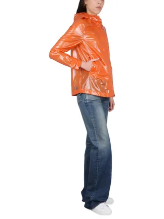Colmar Waxed Nylon Hooded Jacket - Orange
