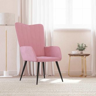 vidaXL Sill&oacute;n De Relax De Terciopelo Rosa Vidaxl