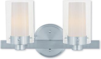 Livex Lighting Livex Manhattan 2-Light Brushed Nickel Bath-Light