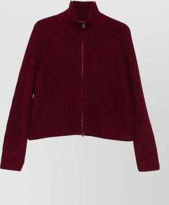 Lisa Yang ribbed-knit cashmere high-neck cardigan