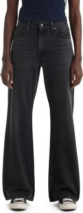 Levi's 94 Baggy Jeans Womens Black Denim High Rise Bootcut Leg JAX1813