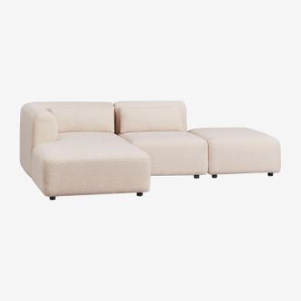 Sklum Sklum - Sof&aacute; Modular Chaise Longue Izquierdo De 2 Piezas Con Puff Fogler