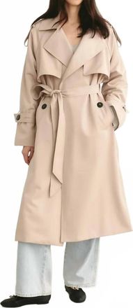 Ferragamo Wool Trench Coat In Nude