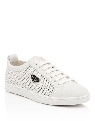 Philipp Plein Perforated Suede Low-Top Sneakers