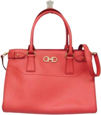 Ferragamo Pre-owned Handbags, female, Pink, Size: ONE SIZE Pre-owned Handbag