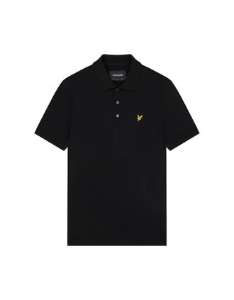 Lyle & Scott Mens Lyle & Scott Branded Chest Logo Jet Black Polo Shirt - Size: 36