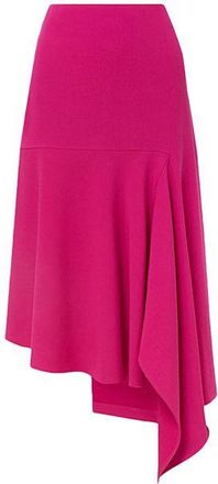 Balenciaga Fuchsia Wool Blend Asymmetric Midi Skirt Size 36