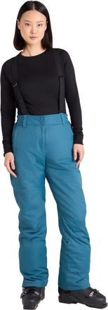 Mountain Warehouse Moon Womens Ski Pants - Isotherm, Microfibre Insulated & Snowproof Trousers, Adjustable Waist & Detachable Braces - for Skiing, Snowboarding Teal Wome