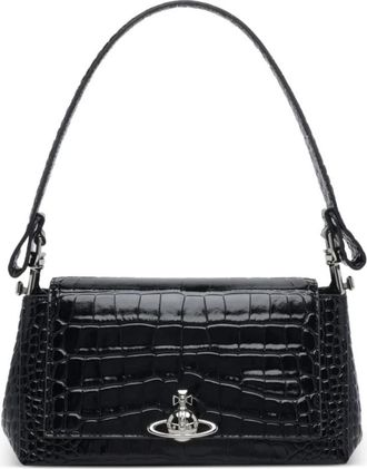 Vivienne Westwood Hazel Medium Schoudertas - Dames - Schoudertassen - Zwart - ONE Size - Leer - Tassen