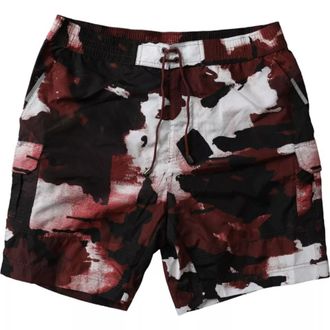 Dolce & Gabbana Mens Multicolor Camouflage Dg Logo Beachwear Shorts Swimwear Polyester
