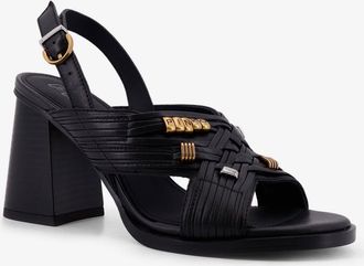 Pinko Womens Leather Sandals Lara Black
