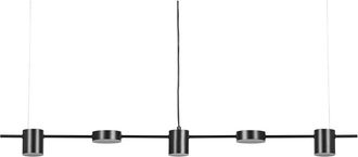 Beliani Lámpara led colgante metal negro