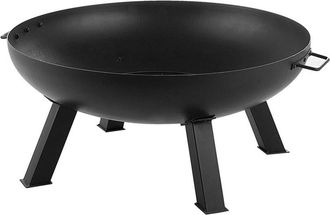Beliani Pozo de fuego metal negro