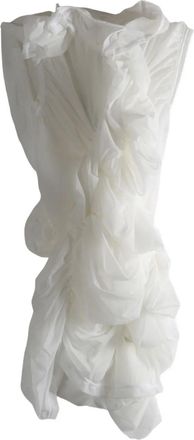 Comme Des Garçons ruffled draped top - Wit