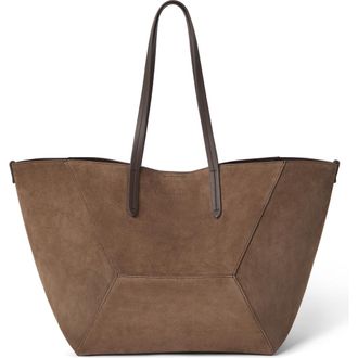 Brunello Cucinelli Suede large BC Duo bag in Bark at Nordstrom
