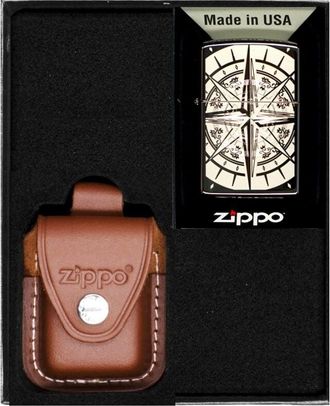 OEM Juego De Regalo De 2 Encendedores Zippo Compass N.&ordm; 4