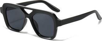 Generic Outdoor Small Frame Men Sunglasses Women Commuter Sports Sun Glasses(Black)