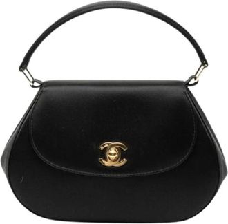 Chanel Pre-owned Vintage Satin Handbag - Dames - Vintage Handtas - Blauw - ONE Size - Satijn - Vintage